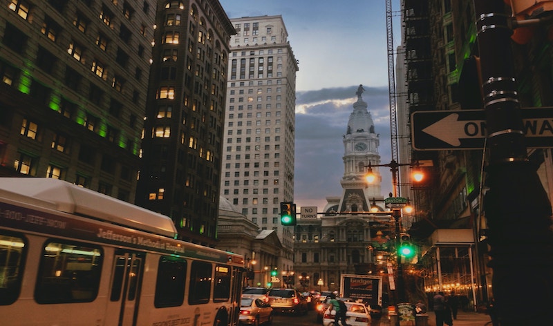 Philadelphia at night