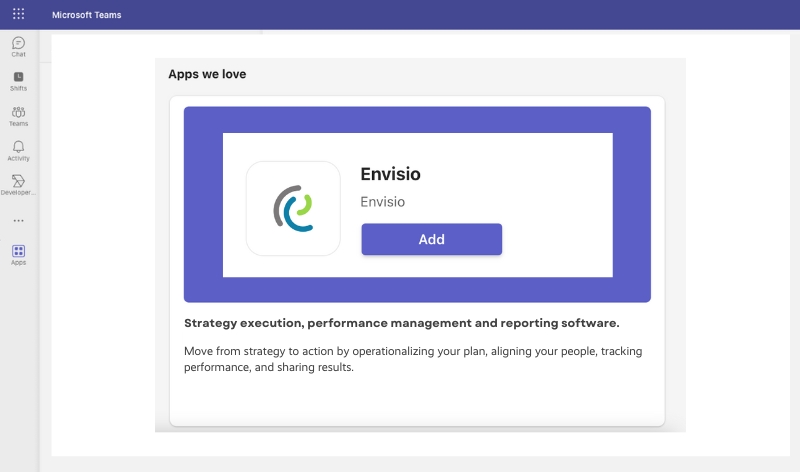 Envisio and Microsoft Teams Integration