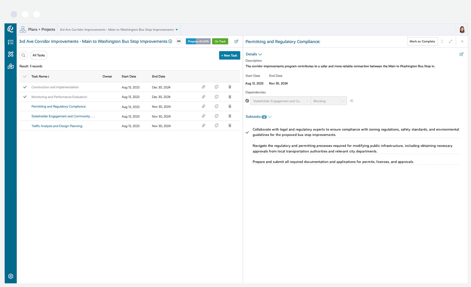 Envisio Strategic Plan internal project management