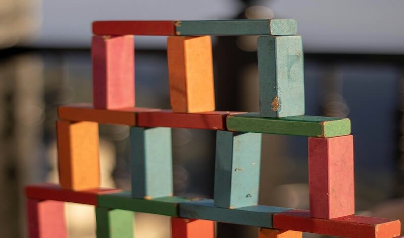 Colourful building blocks