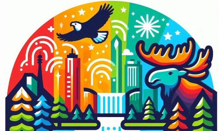Colorful logo of an unnamed city