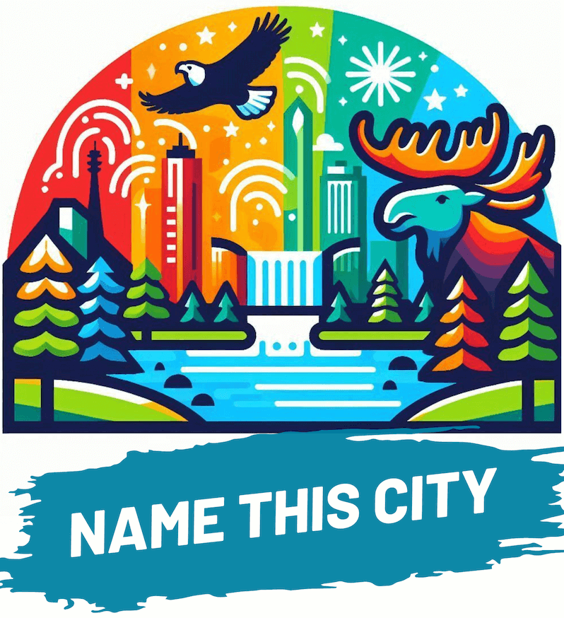 Image of a colorful city logo