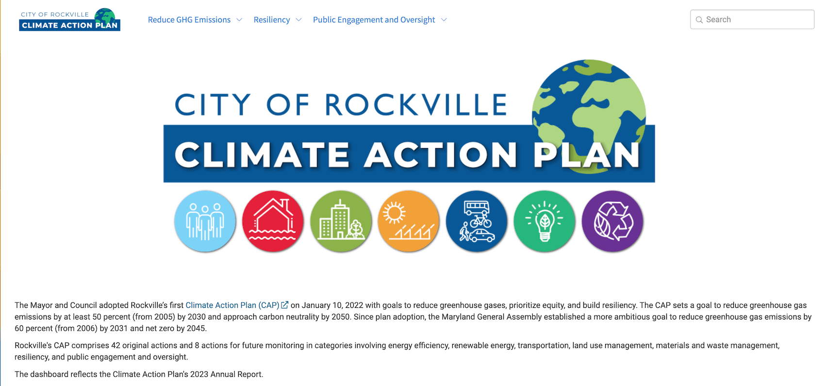 City of Rockville MD Climate Action Plan